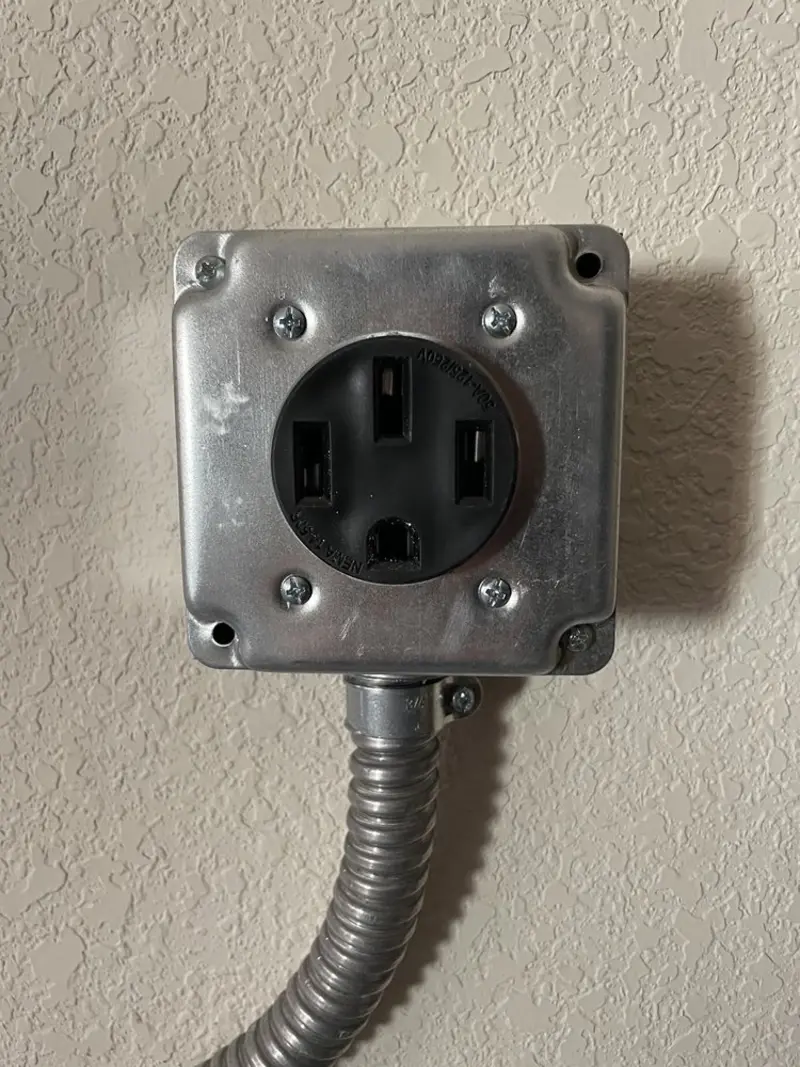 NEMA 14-50 outlet installed for Electrical Panel Upgrade in Iowa Colony